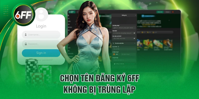 Chọn tên đăng ký 6FF không bị trùng lặp